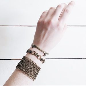 Free People Collective Bracelet Set Gold Charm